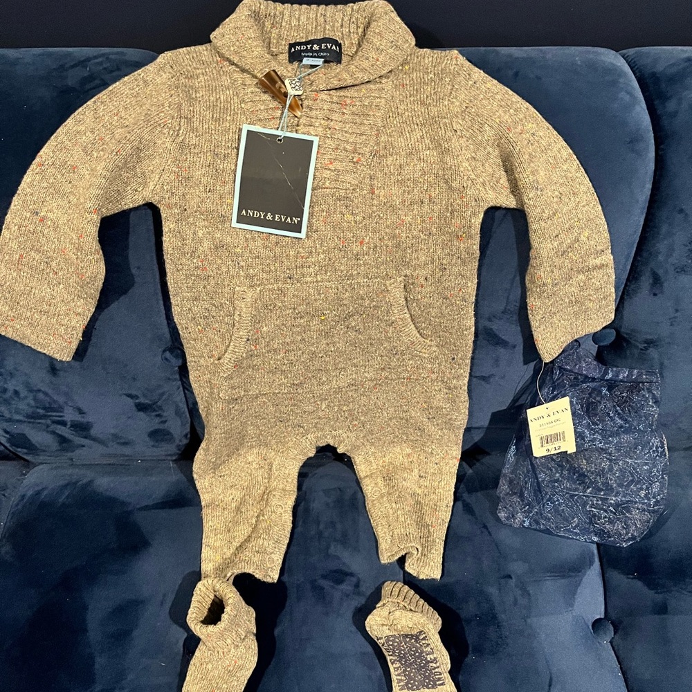 Andy and Evan winter onesie 9-12 months brand new